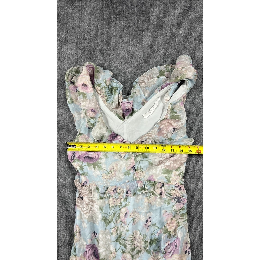 Astr The Label Tempest Midi Dress Women Small Multicolor Floral Ruffle Side Slit - Picture 6 of 9